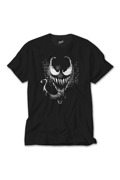 Z zepplin Venom 2 Face Bw Black T-Shirt