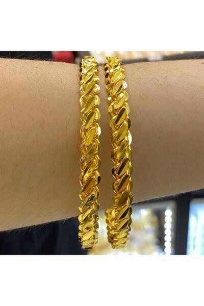 Genel Markalar 22 Ayar Altın Kaplama Duble Adana Burma Bilezik (kargo Bedava) L