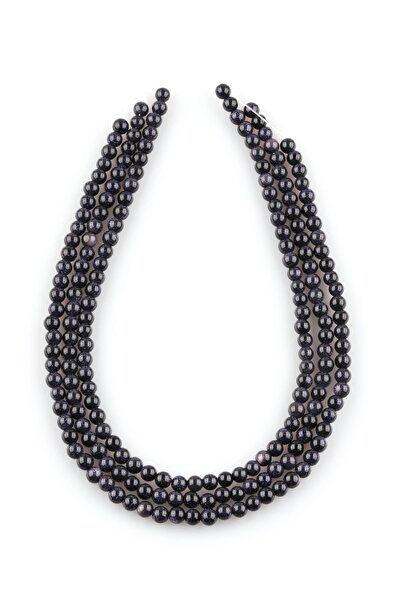 Alibaba Doğaltaş Navy Blue Star Stone Synthetic Stone String 6 Mm Globe Cut