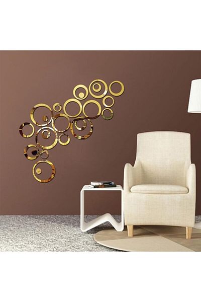 İkra Ajans 50X50 cm Decorative Silver Wall Plexiglass - with Adhesive Tape