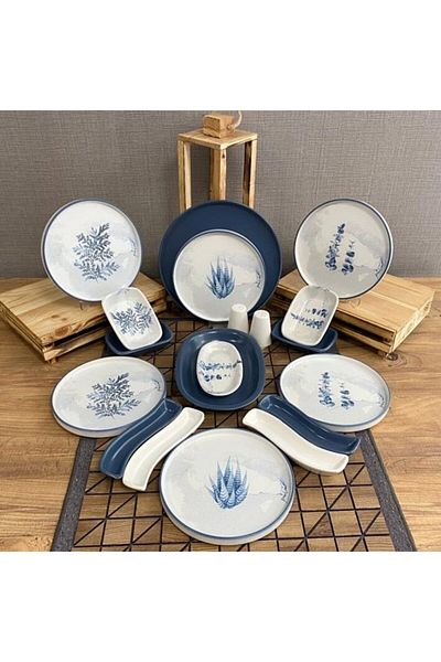 Demet Çeyiz Breakfast Set 19 Pieces for 6 People