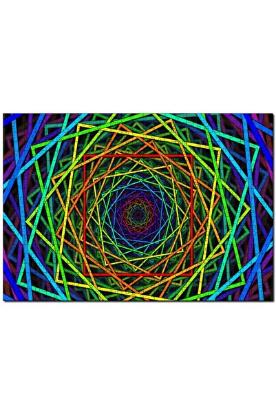 Cakapuzzle Cakasepetim Nested Colorful Squares 255 Piece Puzzle Jigsaw Mdf (W...