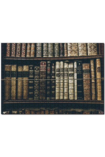Cakapuzzle Lined Old Books on the Shelf 120 Piece Puzzle Jigsaw Puzzle Mdf (w...