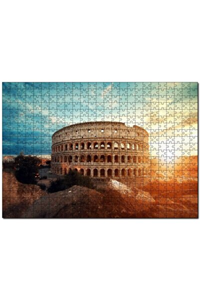 Cakapuzzle Italya Roma Tarihi Colosseum 120 Parça Puzzle Yapboz Mdf Ahşap