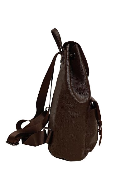 Ysmn حقيبة ظهر نسائية من الجلد الطبيعي باللون البني Yc041947drl