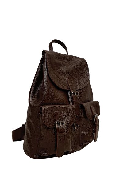 Ysmn حقيبة ظهر نسائية من الجلد الطبيعي باللون البني Yc041947drl