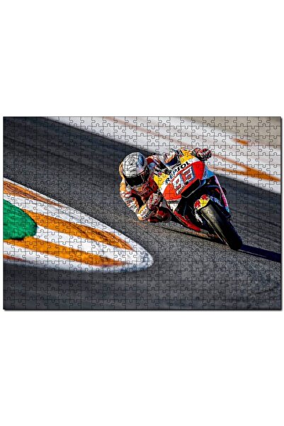 Cakapuzzle Cakasepetim Honda Repsol Turuncu Kırmızı Motorsiklet 1000 Parça Puzzle Yapboz Mdf (Ahşap)