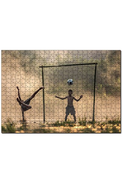 Cakapuzzle أطفال آسيويين يلعبون كرة القدم 255 قطعة أحجية الصور المقطوعة Mdf (...