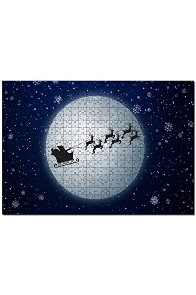 Cakapuzzle لغز رقاقات الثلج والغزلان البدر وسانتا كلوز 500 قطعة (خشب)
