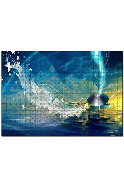 Cakapuzzle فستان فتاة عازف البيانو والفراشات 1000 قطعة لغز الصور المقطوعة Mdf (خشب)