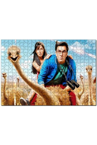 Cakapuzzle لغز تركيب الصور المقطعة من 255 قطعة على شكل نعامين رجل وفتاة من خش...