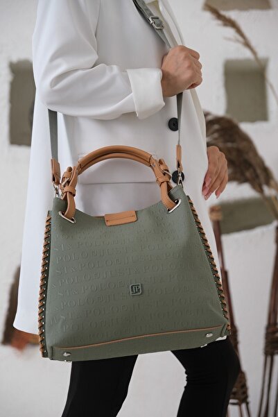 Just Polo Kadın Mıknatıs Kapama Örgü Detaylı El Ve Omuz Çantası Pbu4031