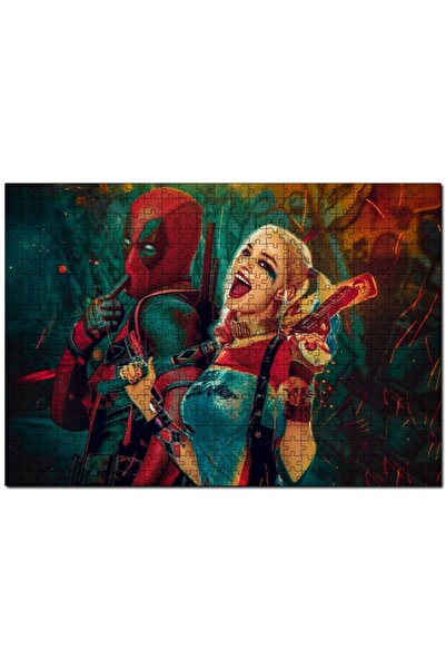 Cakapuzzle Harley Quinn Ve Spider-man Çizim 255 Parça Puzzle Yapboz Mdf (ahşap)
