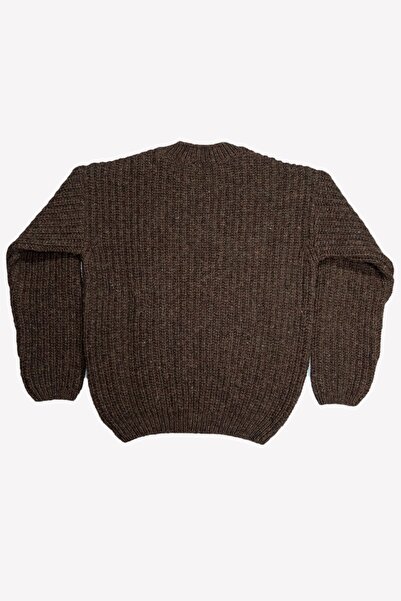 Ozmoz By Mukadder Özden Organic Wool Thick Winter Brown Unisex Tiny Children's Sweater