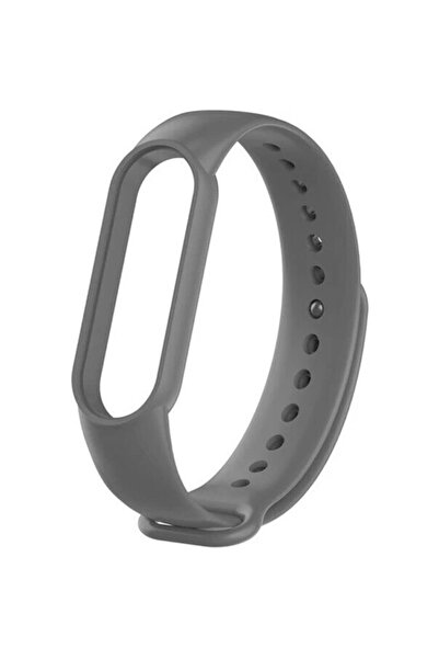 Mi Band 5 - 6 Compatible Silicone Smart Bracelet Strap - Smoked