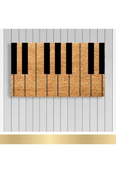 Paspashello , Design Koko Kapı Önü Paspas / Pvc Taban / Model; Piyano Tuşları