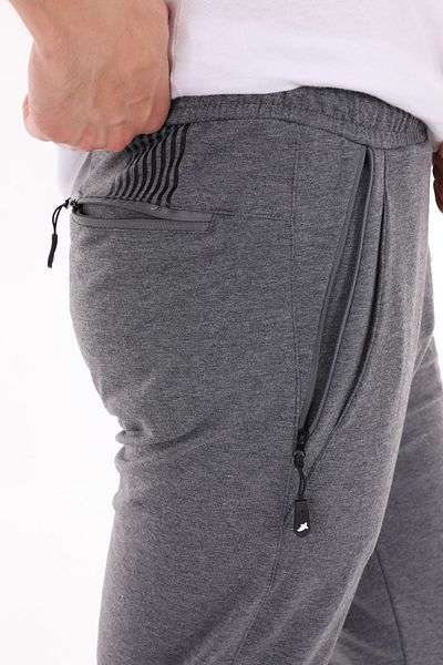 ZEYMERADE Pantaloni de sport pentru bărbați, antracit, cu buzunare ascunse, cu picior slab