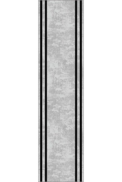 ALgorand Home Gray Black Edged Decorative Roller Runner Non-Slip Base