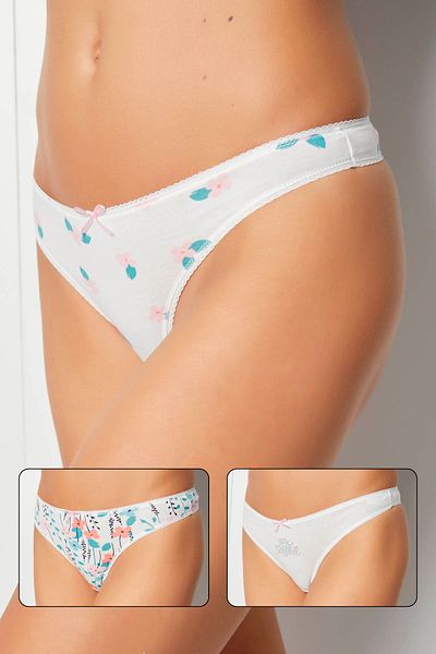 Siyah İnci Tanga din bumbac Lycra din 3 piese