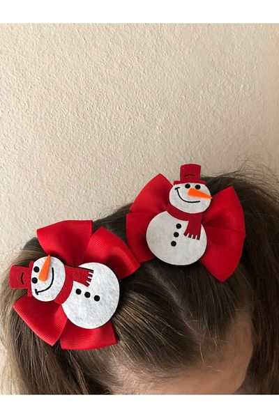 Stil Tasarım Toka Snowman 2 Pieces Red Buckle