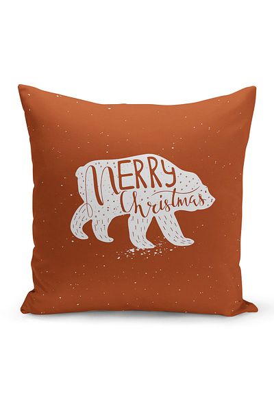 Filamente New Year Christmas Pattern Double Sided Digital Printed Throw Pillow Cover