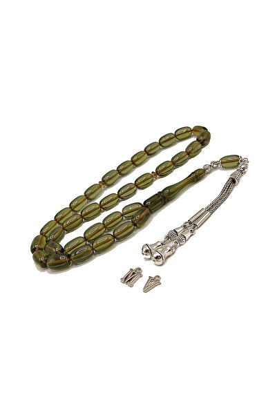 Modalyon 7*11 مم كبسولة قطع أخضر داكن النار العنبر مسبحة الصلاة