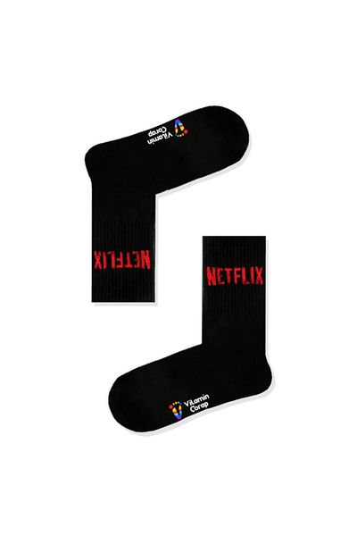 Vitamin Çorap Черни спортни чорапи Netflix