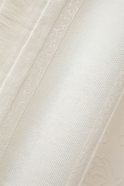 Fiesta Cream Etamin 6 Pieces 30x50 Bordered Fringed Velvet Towel