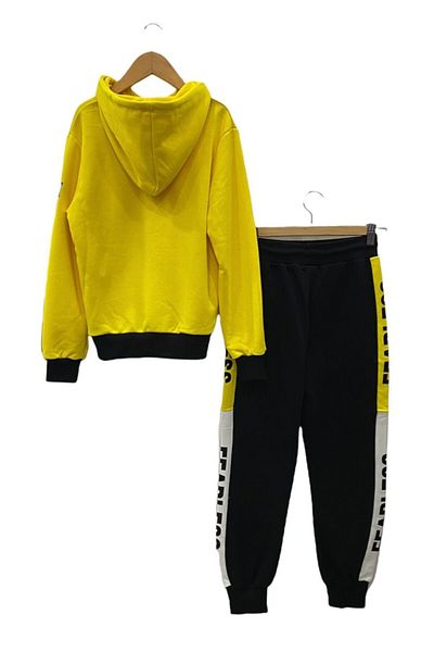 Çikoby Boy's Tracksuit Set Black-Yellow