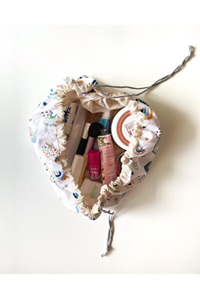 Karma Kids Многофункционална водоустойчива чанта за грим с цветна дъга и шнур