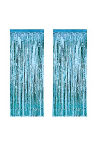 BEST PARTİ 2 Adet 45 Cm × 200 Cm Metalize Arka Fon Kapı Perdesi Püsküllü Fon ...