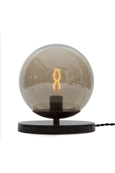 BSA LIGHTING Alf Tekli Siyah Masa Lambası (füme Camlı)