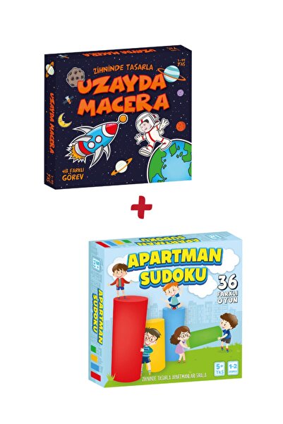 Tes Yayıncılık مغامرة في الفضاء / شقة سودوكو مجموعة من 2