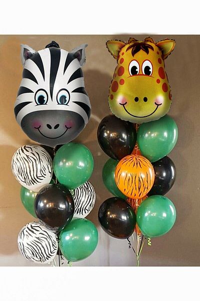 BEST PARTİ Concept Safari Foil Balloon And Latex And Metallic Balloon Safari Balloon Safari Birthday