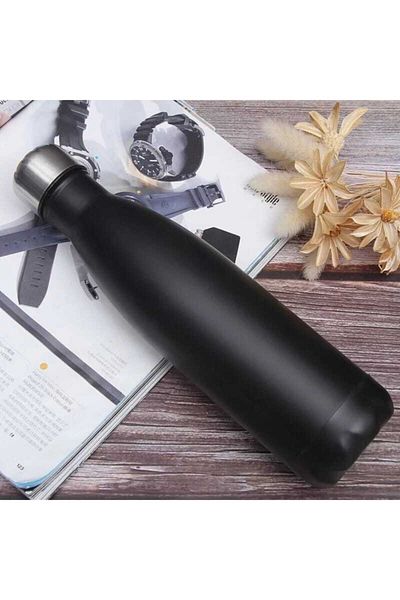 NRDLİFE Double Layer Stainless 304 Steel Thermos Flask 500 Ml Thermos Flask Nrd885 Black