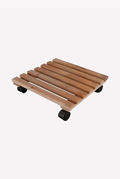 Drc Ahşap Saksı Altlığı Tekerlekli 35 cm