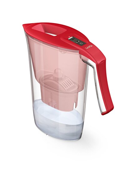 LAICA Carmen 3000 Serisi Dijital Sayaçlı ( Kırmızı ) Filtre Sürahi 2.30LT.