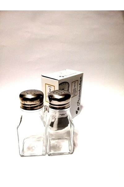 Paşabahçe Glass Salt and Pepper Shakers Set of 2 Square Base P80221