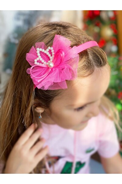 QUEEN AKSESUAR Παιδική κορώνα γενεθλίων με πέτρες και τούλι με πέτρες, φούξια...