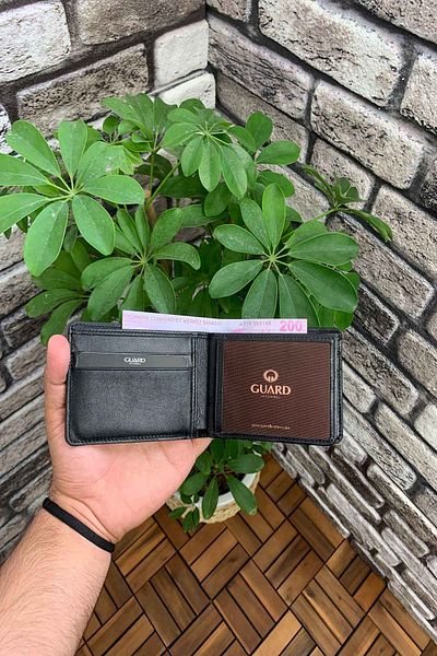 GUARD Black Safiano Men's Leather Wallet