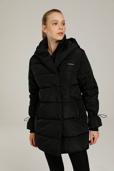 lumberjack Sn36 Tummy Coat 1pr Μαύρο Γυναικείο Μακρύ Παλτό