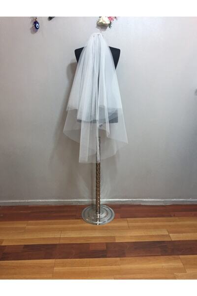 Nevin Gelinlik Veil Plain Face Covering Layered