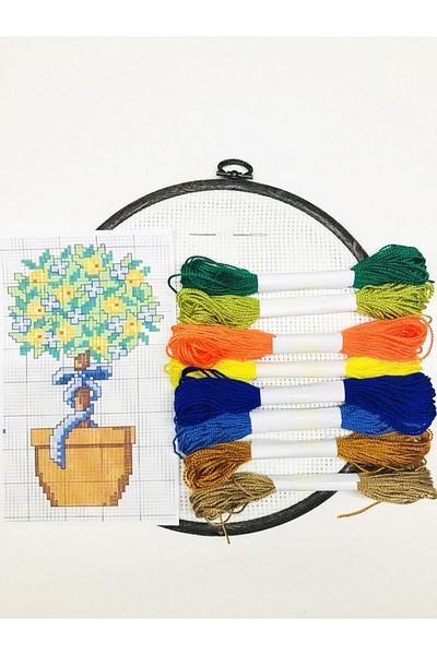İDİL Cross Stitch Etamine Kit Embroidery Set 006