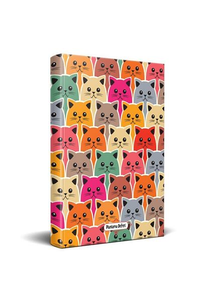 Halk Kitabevi Colorful Faces - Cat Themed Planning Notebook