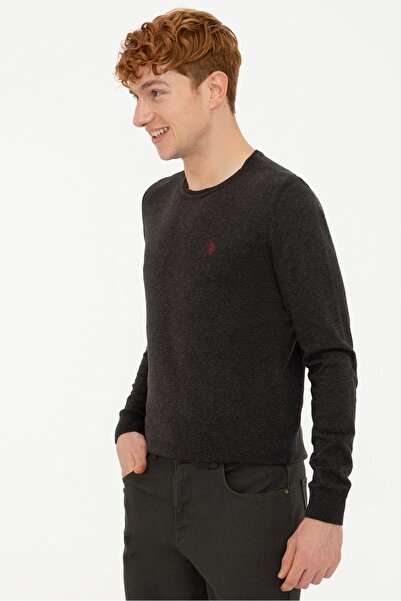 U.S. Polo Assn. Grı Erkek Kazak
