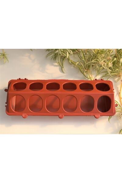 Doğalsan Tarım Civciv Yemliği 1 Adet Kırmızı Yemlik 12 Gözlü Civciv Yemliği Keklik Bıldırcın Tavuk Güvercin Yemliği