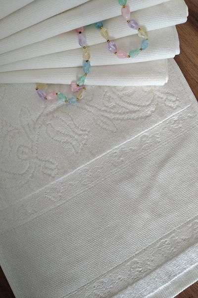 Şelale Etamin 2 τεμαχίων 50x90 Ζακάρ με κενά χωρίς κρόσσια Πετσέτα χεριών ζωγραφικής σταυροβελονιάς Λευκή
