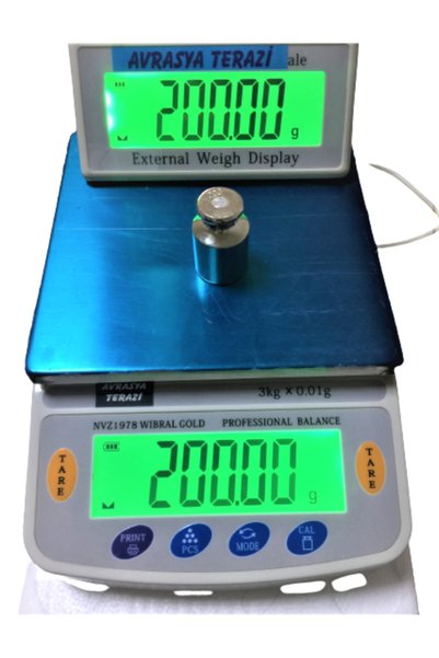 AVRASYA TERAZİ Kuyumcu Imalat Terazi 5 Kg 0,01 Gr Çift Ekranlı
