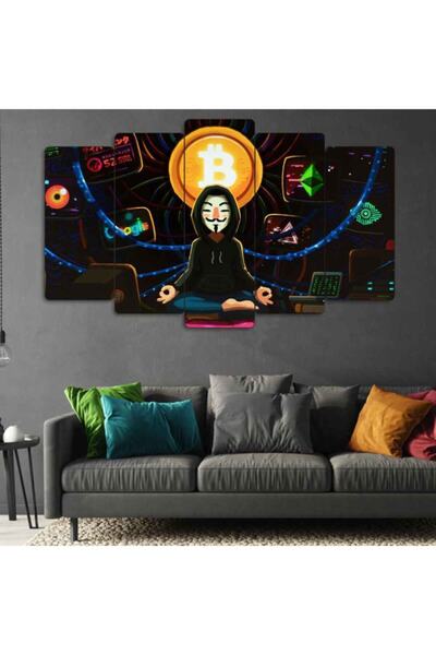 EVLOYA Bitcoin - 5 Parçalı Tablo