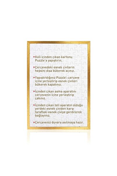 SAR PUZZLE ÇERÇEVESİ Sar Puzzle puzzle Ve Yapboz Çerçevesi 2000 Parça Için Ebat 96cmx68cm Altın Sarısı (gold)